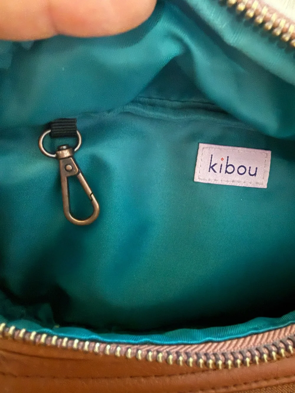 Kibou Travel Diaper Bag/Fanny Pack Vegan Leather Brown 11